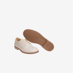 Zapato ceremonia/comunion de piel en beige de cordon.