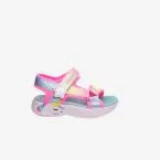 Sandalia de niña con luces de unicornio de Skechers.