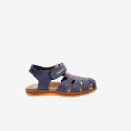 Sandalia de niño en azul con velcro y puntera reforzada de Pablosky