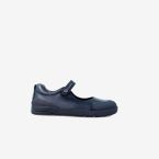 Biomecanics navy blue school Mary Jane shoes for girls with velcro and reinforced toe cap