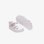 Sandalias respetuosa para los primeros pasos de blanditos en blanca