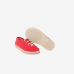 Lona de cordones unisex en color rojo.