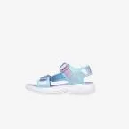 Sandalia con luces para niña en tonos azules y rosa de Skechers.
