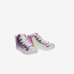 Bota de alas con luces de Skechers con cremallera y cordones.