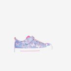 Skechers Lona azul con luces y detalles de mariposa