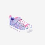 Skechers Lona azul con luces y detalles de mariposa