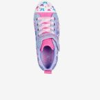 Skechers Lona azul con luces y detalles de mariposa