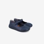 Merceditas colegiales barefoot Biomecanics azul marino con velcro