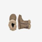 Bota niña Chicco beige con pelo y lazo | Cálida, cómoda y fácil de poner