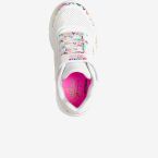Skechers blancas de corazones para niña con velcro