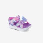 Sandalias de luces Skechers de niña en color morado con rosa – Brillo, Comodidad y Diversión en Cada Paso