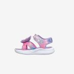 Sandalias de luces Skechers de niña en color morado con rosa  – Brillo, Comodidad y Diversión en Cada Paso