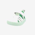 Sandalia respetuosa en blanco con la suela en verde de Blanditos unisex | Libertad para explorar