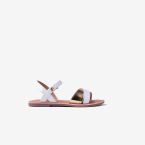Sandalia con velcro en blanco y dorada de la marca Gioseppo