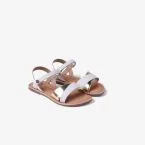 Sandalia con velcro en blanco y dorada de la marca Gioseppo
