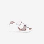 Sandalias Blancas con toques rosa con Velcro Biomecanics