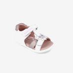 Sandalias Blancas con toques rosa con Velcro Biomecanics