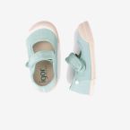 Merceditas Barefoot de Lona Respetuosa para Niñas en color verde – Marca Igor