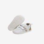 Deportivos respetuoso de primeros pasos en blanco con tonos beige de la marca Piruflex