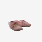 Merceditas de hebilla con lazo de lona en rosa