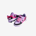 Heelys - Deportivos de doble rueda en color morado, fucsia y negro con ajuste de velcro.