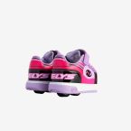Heelys - Deportivos de doble rueda en color morado, fucsia y negro con ajuste de velcro.