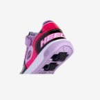 Heelys - Deportivos de doble rueda en color morado, fucsia y negro con ajuste de velcro.