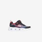 Zapatillas Skechers con luces en azules y rojas para niños con velcro y boton on/off.