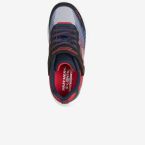 Zapatillas Skechers con luces en azules y rojas para niños con velcro y boton on/off.