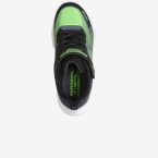 Zapatillas Skechers con luces y velcro para niños negro lima.