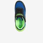 Zapatillas Skechers con luces azulon combiando niños con velcro.