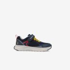 Deportivos casual Biomecanics azul marino con velcro, cordon elastico y puntera reforzada.