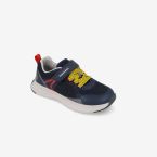 Deportivos casual Biomecanics azul marino con velcro, cordon elastico y puntera reforzada.