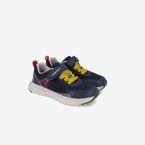 Deportivos casual Biomecanics azul marino con velcro, cordon elastico y puntera reforzada.