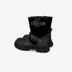 Bota Chelsea negra toque glitter en la hebilla.