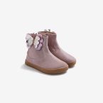 Bota niña rosa con mariposa lateral cremallera y barefoot de Gioseppo.