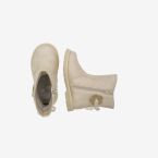 Bota niña Chicco beige con cremallera etalle flor.