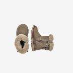 Bota niña Chicco  beige con pelo y lazo trasero