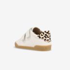 Blanditos deportivo respetuoso Blanco con talonera animal print y velcro