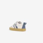 Zapatilla deportiva respetuosa de Blanditos en blanca y azul primeros pasos