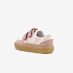 Zapatilla deportiva respetuosa de Blanditos en tonos rosados y blanca.