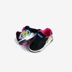 Deportivo niña doble rueda negro con toques rosa fluor