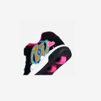 Deportivo niña doble rueda negro con toques rosa fluor