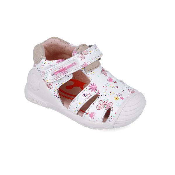 Sandalias de primeros pasos Biomecanics 252101 Blanco – Puntenra reforzada, con velcro, estabilidad y libertad de movimiento