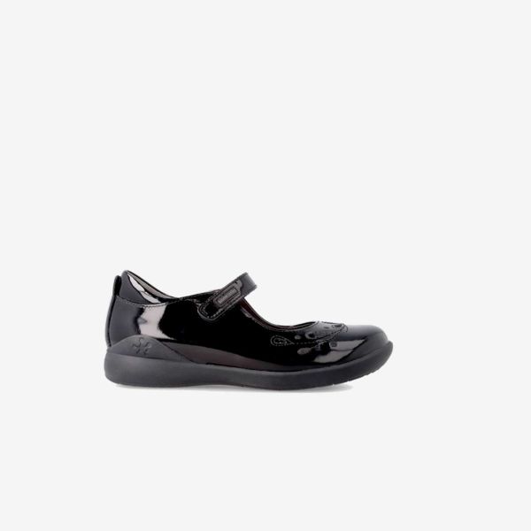 Zapato colegial charol niña Biomecanics negro