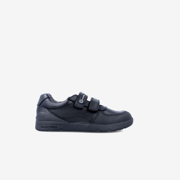 Zapato colegial Biomecanics niño negro con doble velcro y suela de goma sport