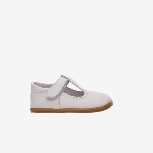 Sandalia inglesa de Blanditos en blanco