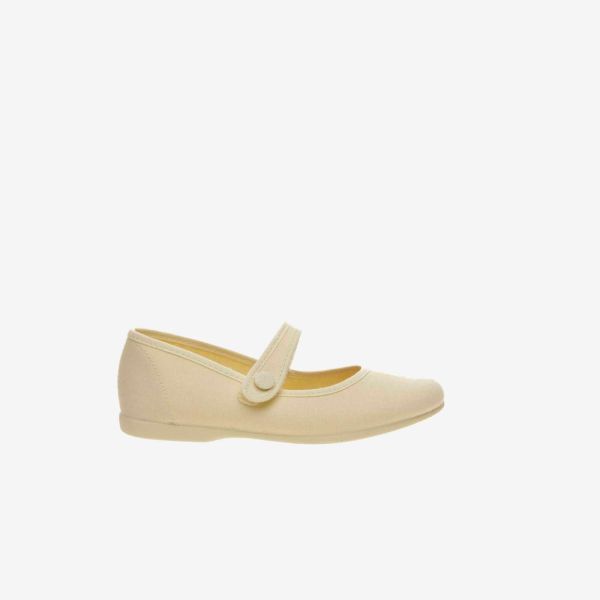Merceditas de niña con velcro en color amarillo de Batila