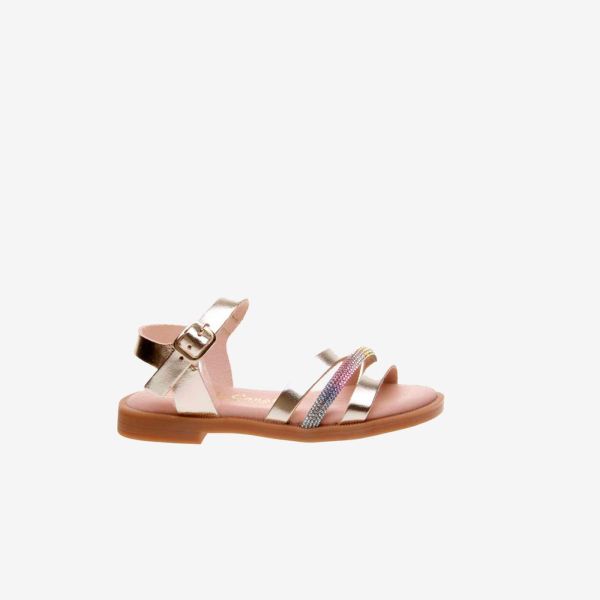 LOLA CANALES ORO SANDALIA CASUAL PIEL