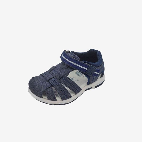 Sandalia deportiva infantil de niño con velcro en azul de Chicco.